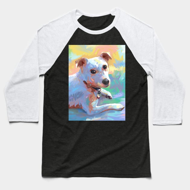 Dog Portrait Baseball T-Shirt by mailsoncello